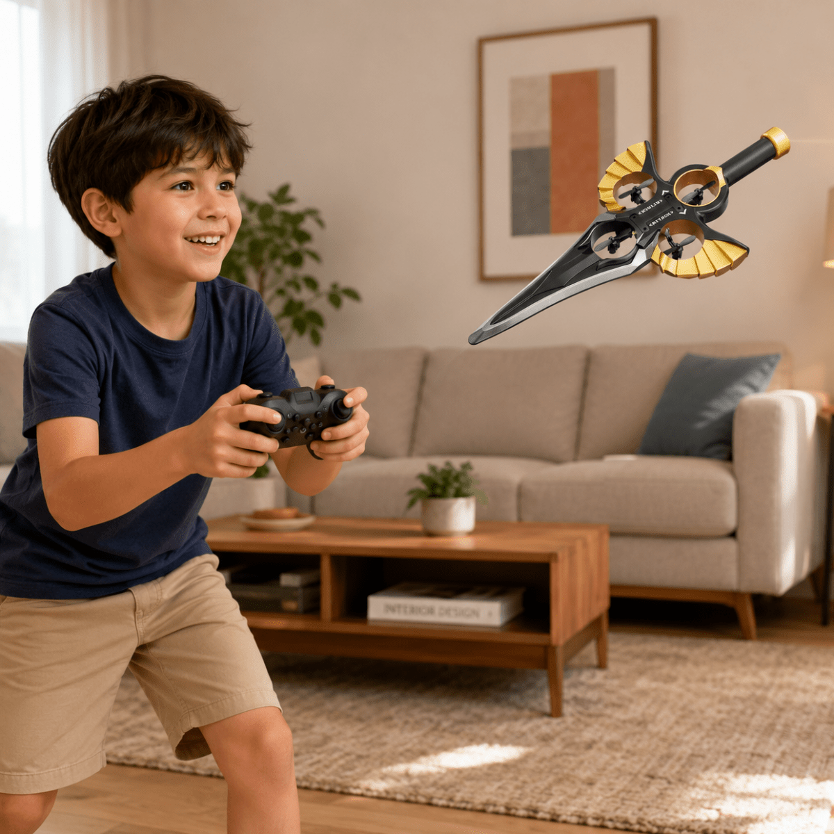 Drones for Kids, Remote Control Aircraft with LED Lights, Hover Drone with 360 Rotation, Rechargeable Remote Control Toy