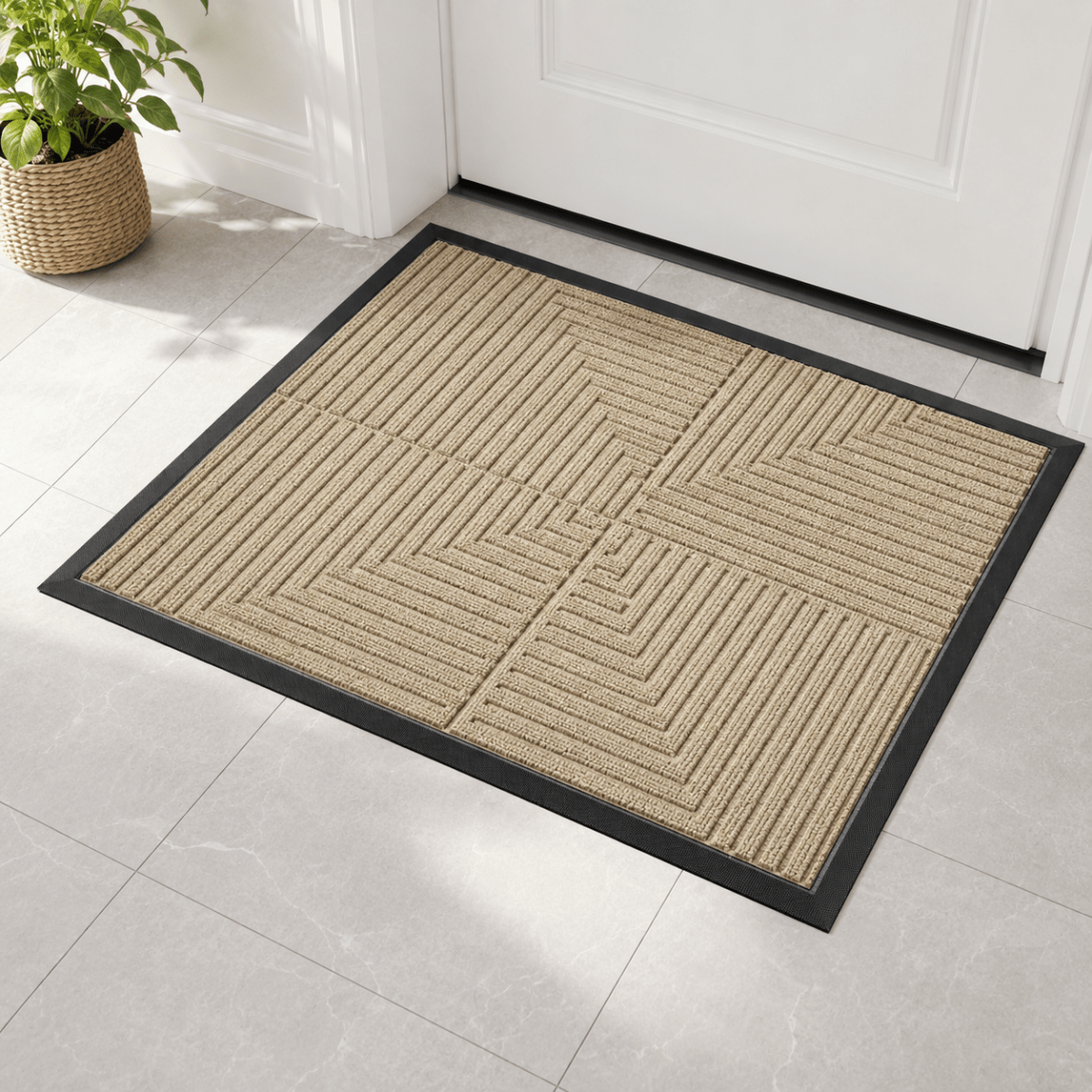 Heavy Duty Doormat Non Slip, Rubber Backed Floor Mat for Dirt Trapping – image 5
