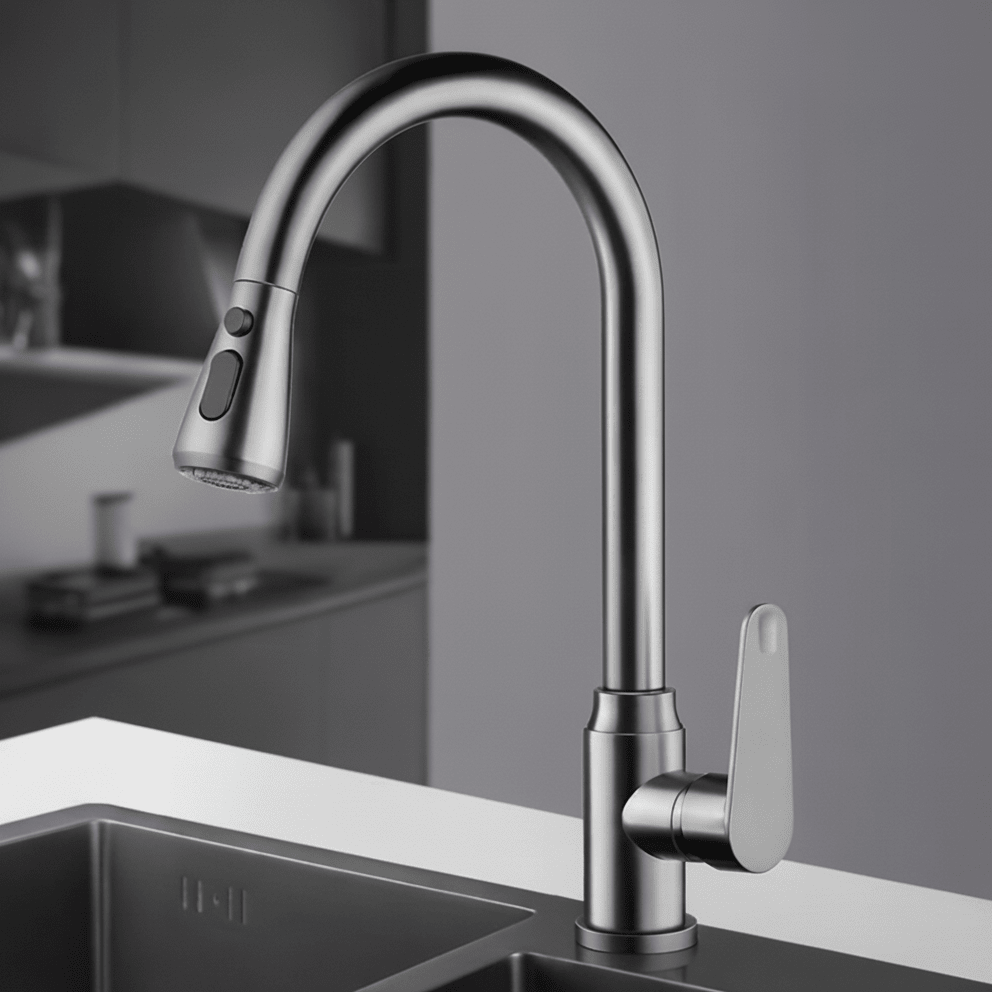 Kitchen Taps, Pull Out Kitchen Mixer Tap with Spray – image 12