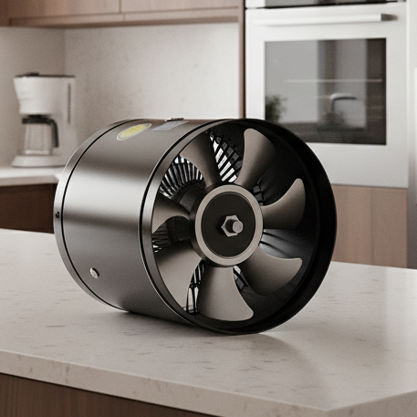 Extractor Fan for Bathroom, Kitchen Extractor Fan in Black or White, Quiet Bathroom Fan with Low Noise 32 dB