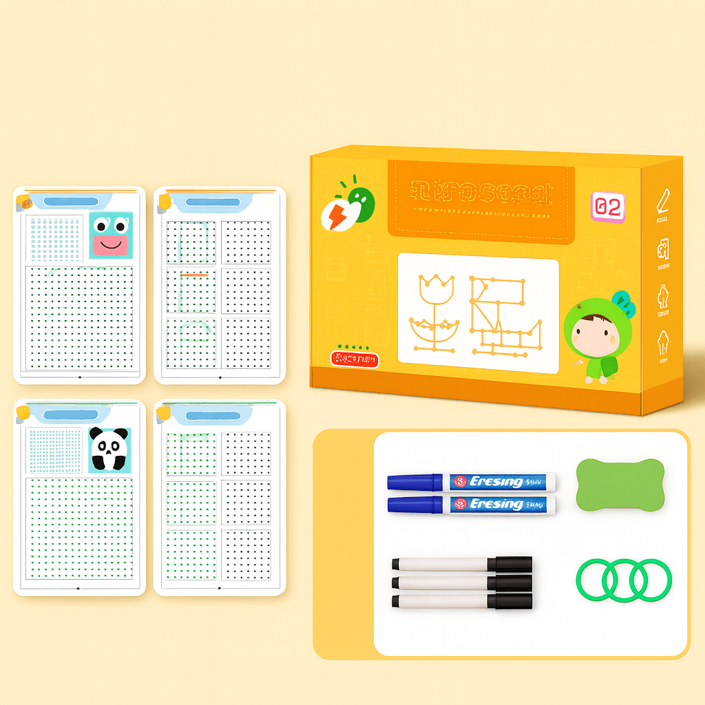 Magic Writing Pad, Reusable Learning Pad with Magic Marker, Educational Toys for 3 Year Olds, Handwriting Practice Book_02