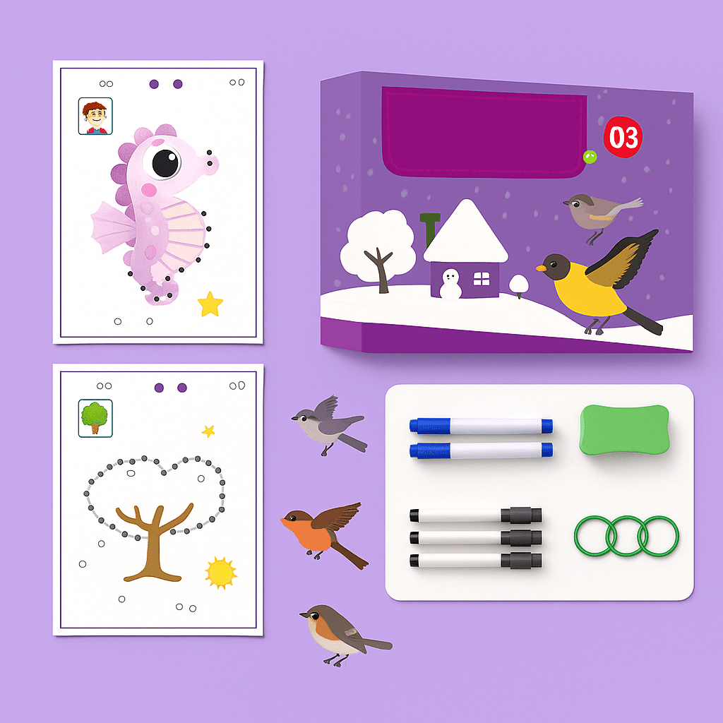 Magic Writing Pad, Reusable Learning Pad with Magic Marker, Educational Toys for 3 Year Olds, Handwriting Practice Book_03