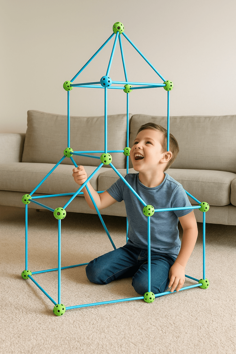 Den Building Kit for Kids, Indoor Fort Building Kit with 85 Pieces, Construction Toys for 3 Year Olds and Up_07