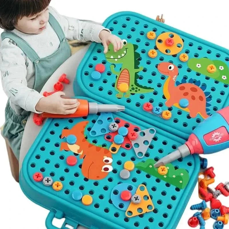 Childrens Tool Set with Toy Drill, 211 Piece Construction Toys – image 4