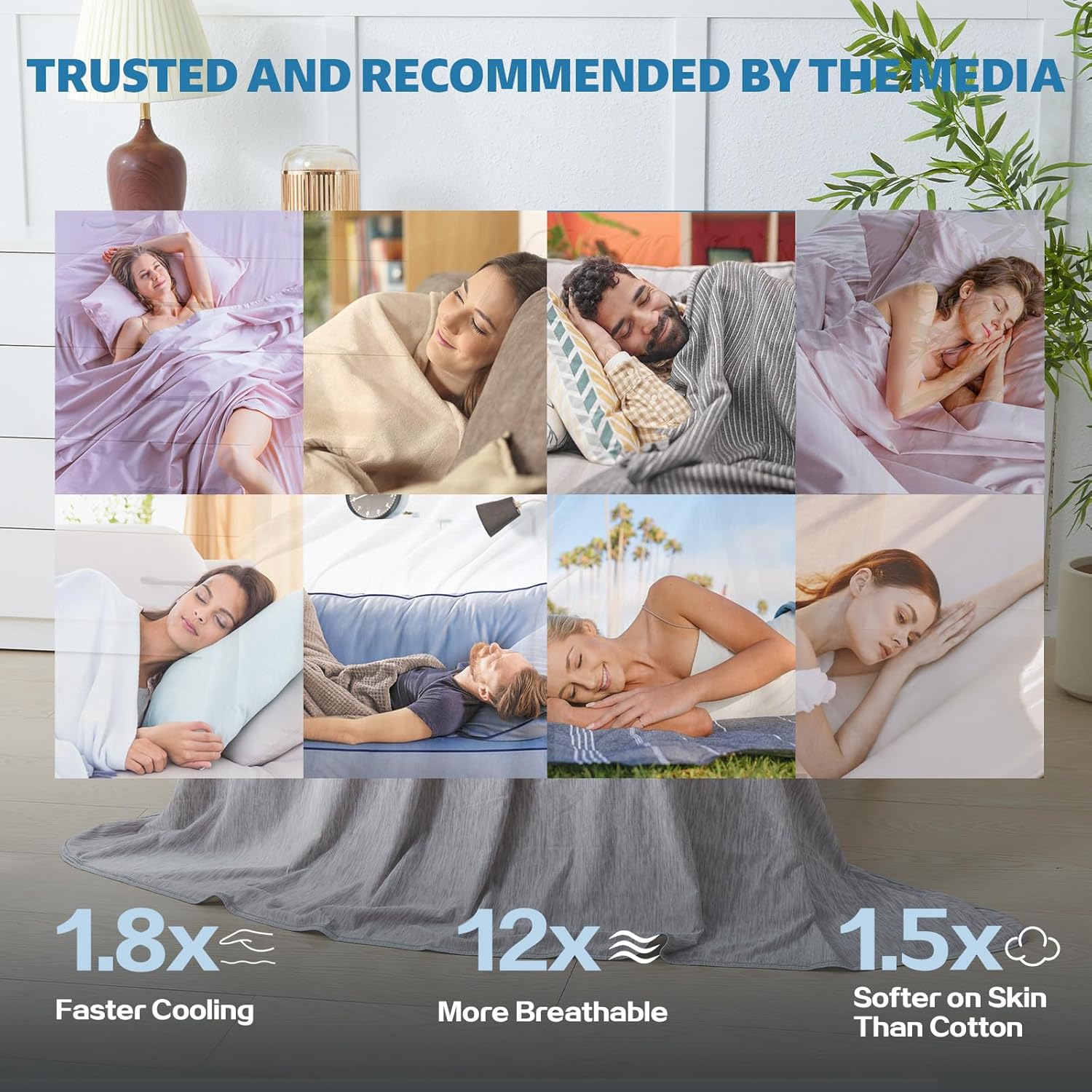 ChillWave | Cooling Blanket for Bed with Breathable Fabric | Lightweight Softness for Hot Sleepers 5