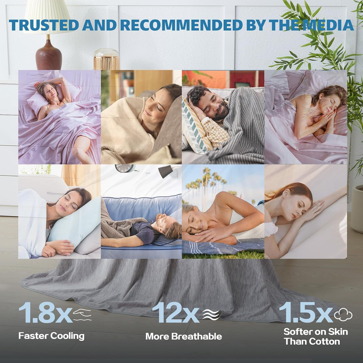 ChillWave | Cooling Blanket for Bed with Breathable Fabric | Lightweight Softness for Hot Sleepers 5