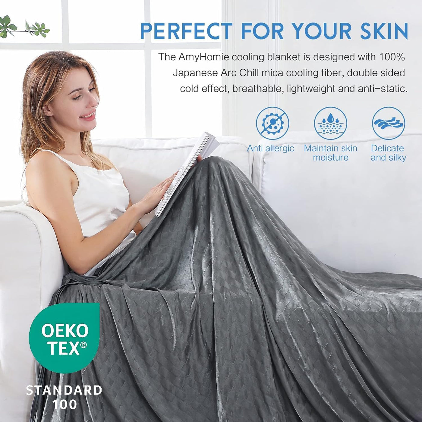 Chill Comfort | Cooling Blanket for Bed with Double-Sided Effect | Soft Breathable Material for Refreshing Sleep 2