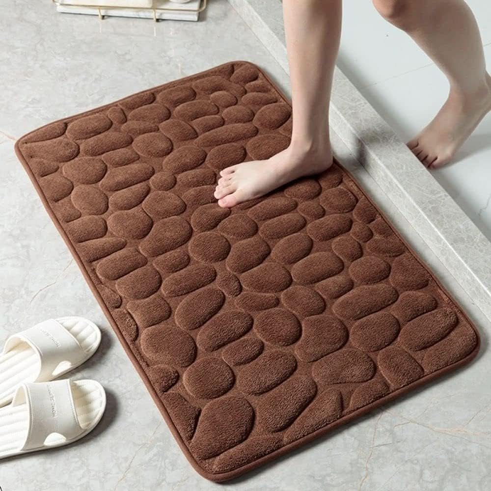 Non Slip Bath Mats, Soft Microfibre Bathroom Mat, Absorbent Bath Rug, Washable Kitchen Rug for Hallway_02