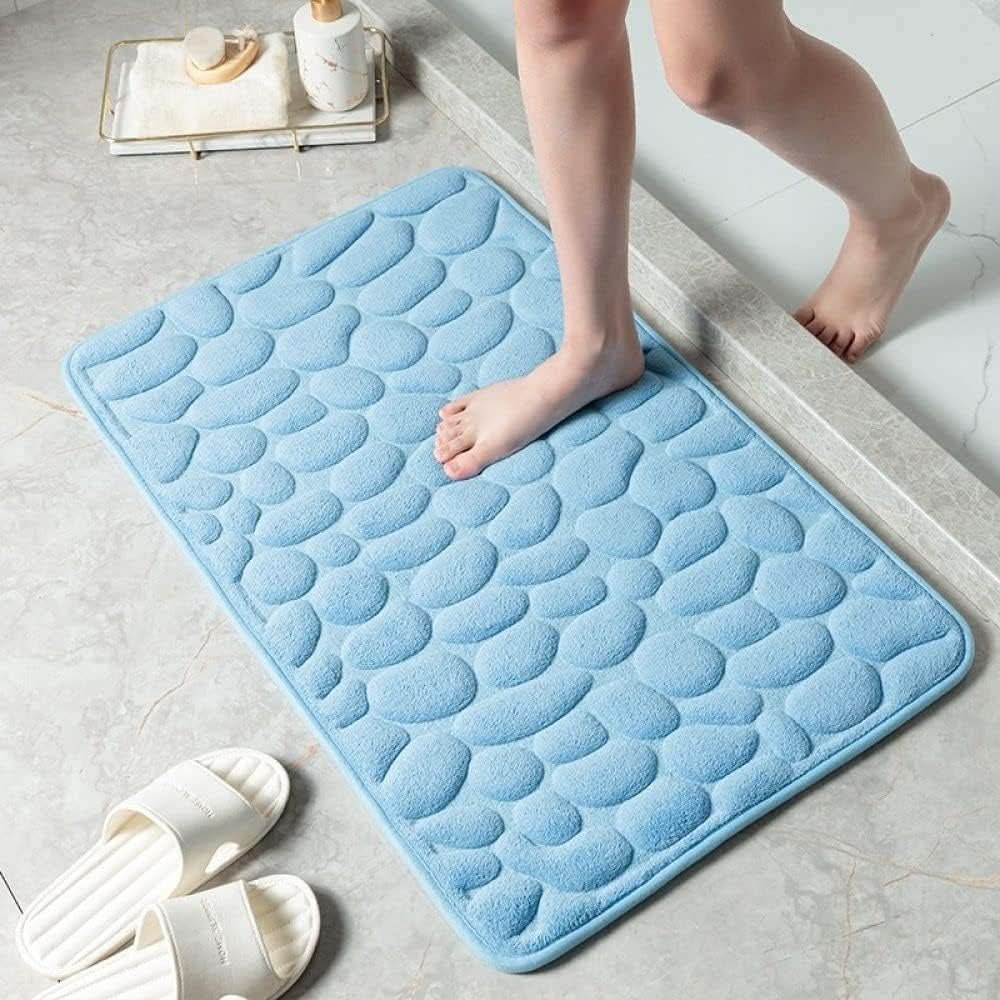 Non Slip Bath Mats, Soft Microfibre Bathroom Mat, Absorbent Bath Rug, Washable Kitchen Rug for Hallway_06