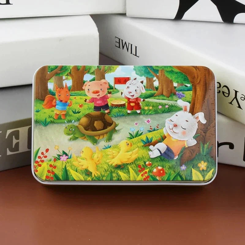 Wooden Jigsaw Puzzle 60 Pieces, Animal Jigsaw Puzzles for 3 Year Olds, Wooden Puzzles with Board and Storage Box_17