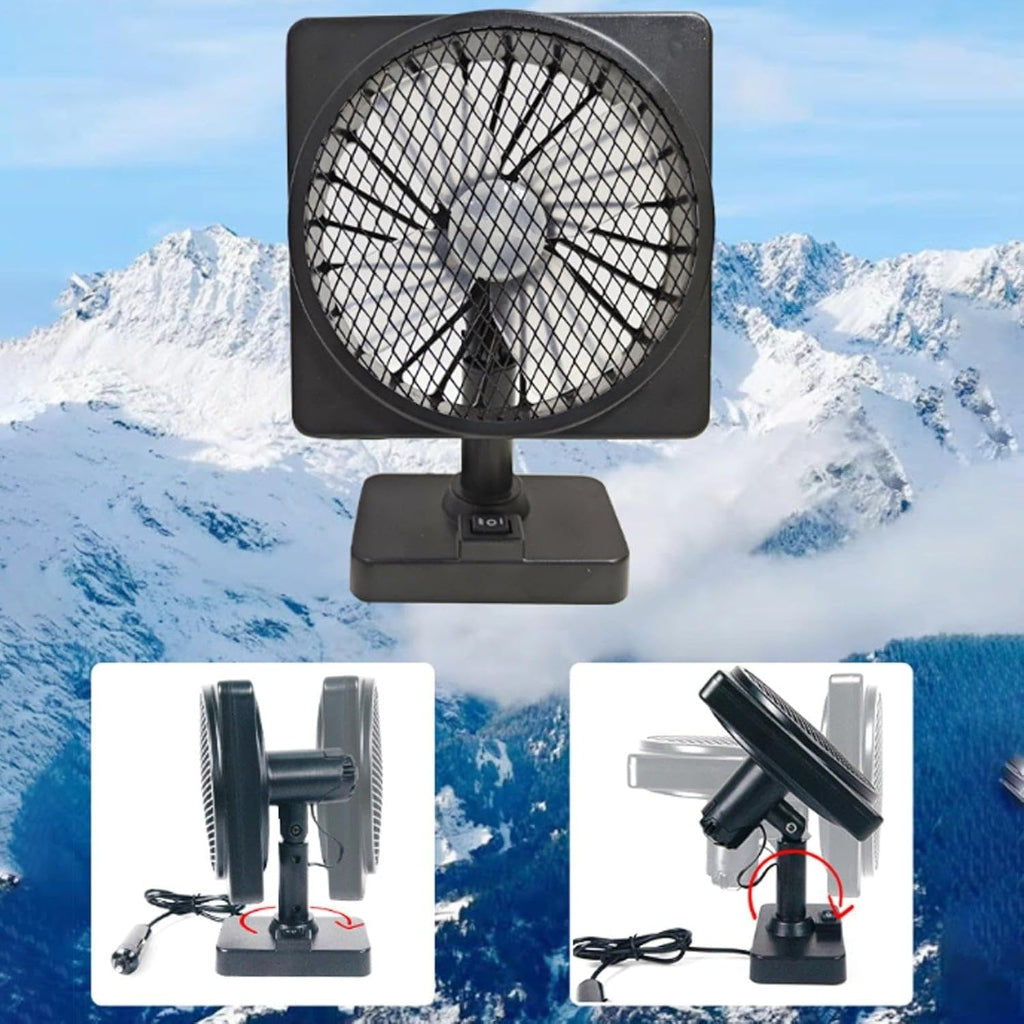 Comfort Breeze | 12V USB Car Fan with 360° Adjustable Direction | Efficient Airflow for Refreshing Travel