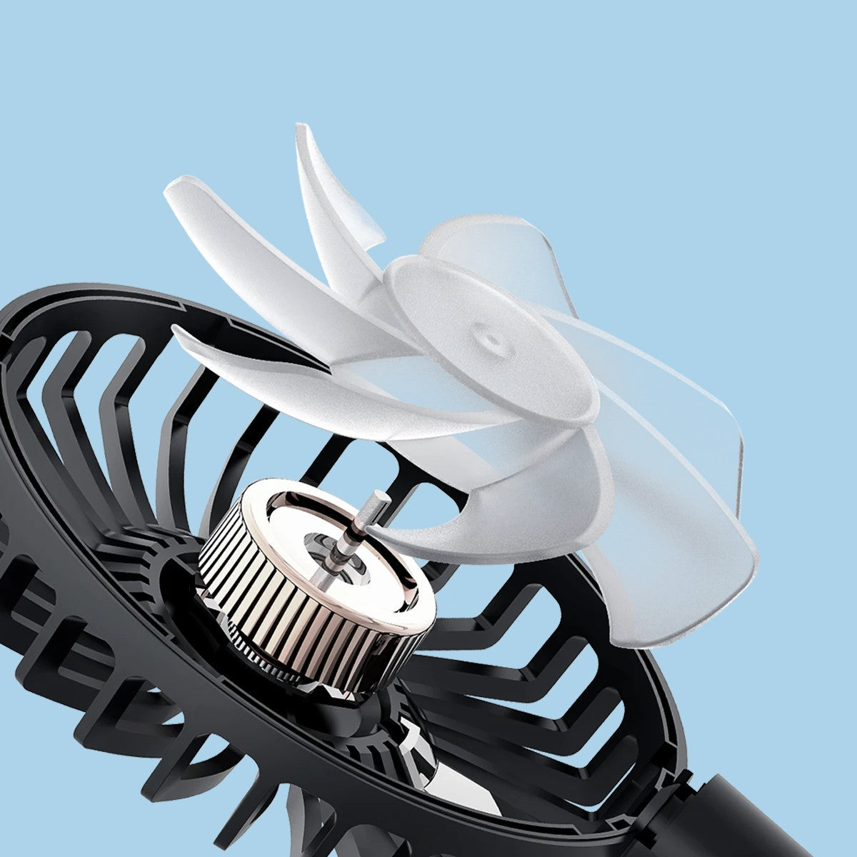 Comfort Breeze | Portable Car Fan with Dual-Head Design & 360° Rotation | USB Fan for Personalized Airflow 4
