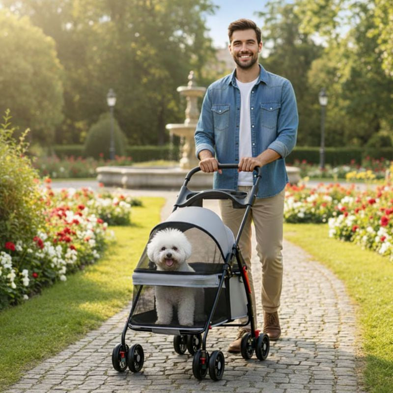Comfort Pet Gear | Dog Stroller with Lightweight Frame & Breathable Mesh | Easy Travel for Small Dogs 5