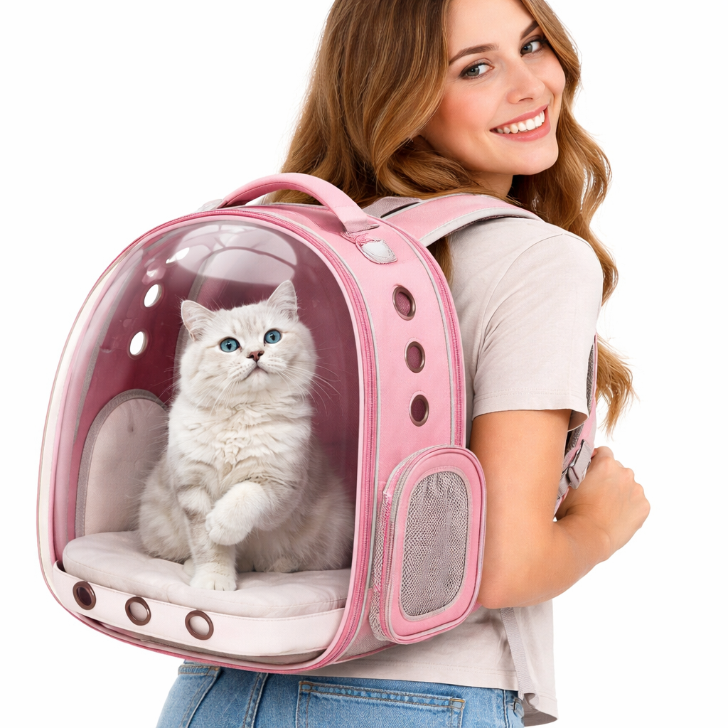 Comfort Pet | Cat Carrier Backpack with Breathable Mesh & Ergonomic Straps | Safe Travel Solution for Cats