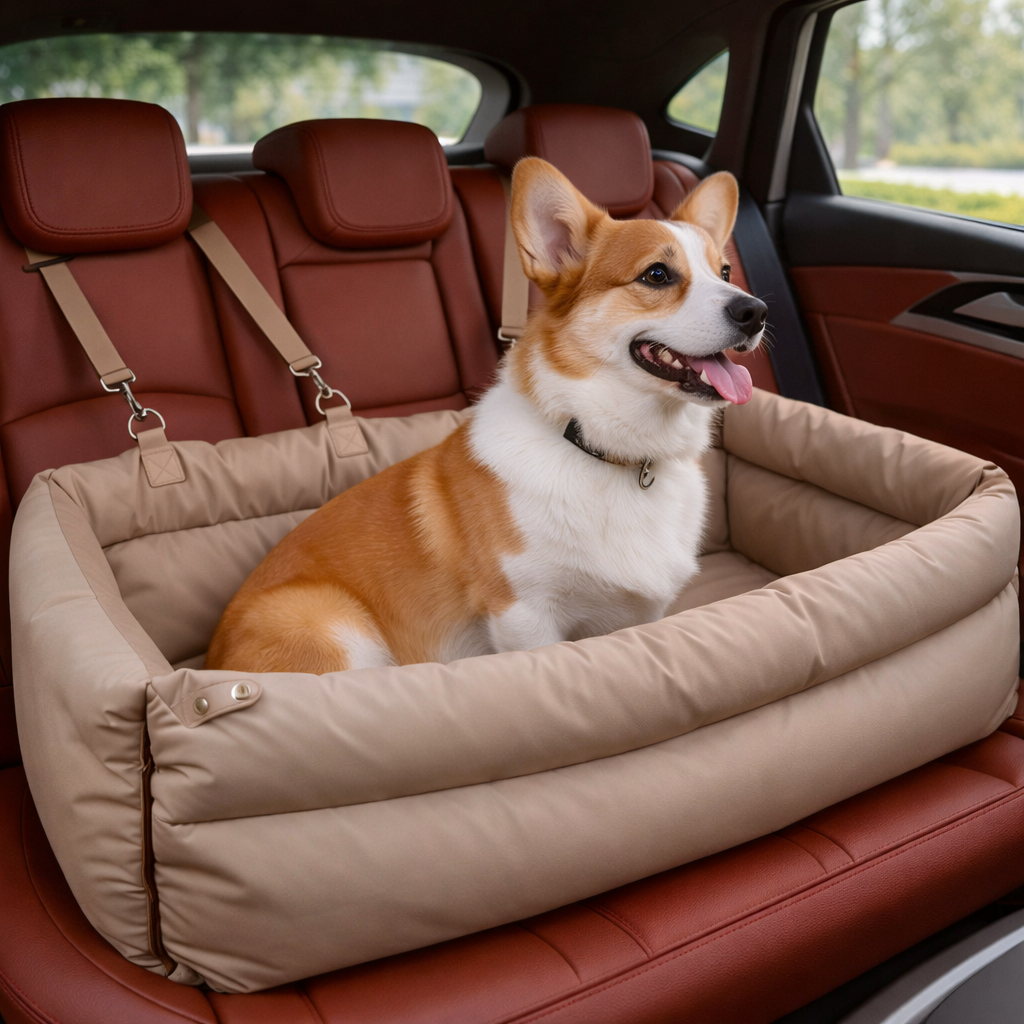 Comfort Pet | Dog Booster Seat with Waterproof Design | Elevated Car Seat for Safe Travel 6