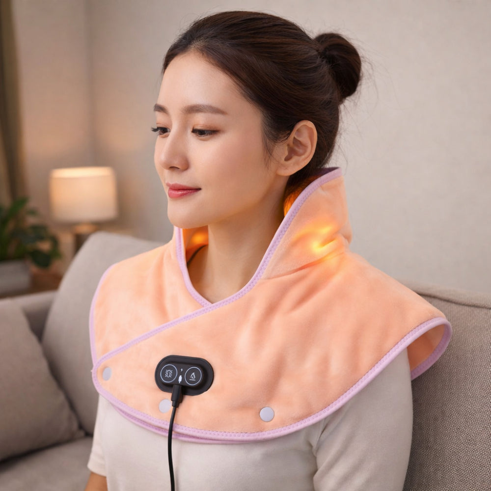 Comfort Wrap | Electric Neck Heating Pad with Vibration Massage | USB Powered for Relaxation 1