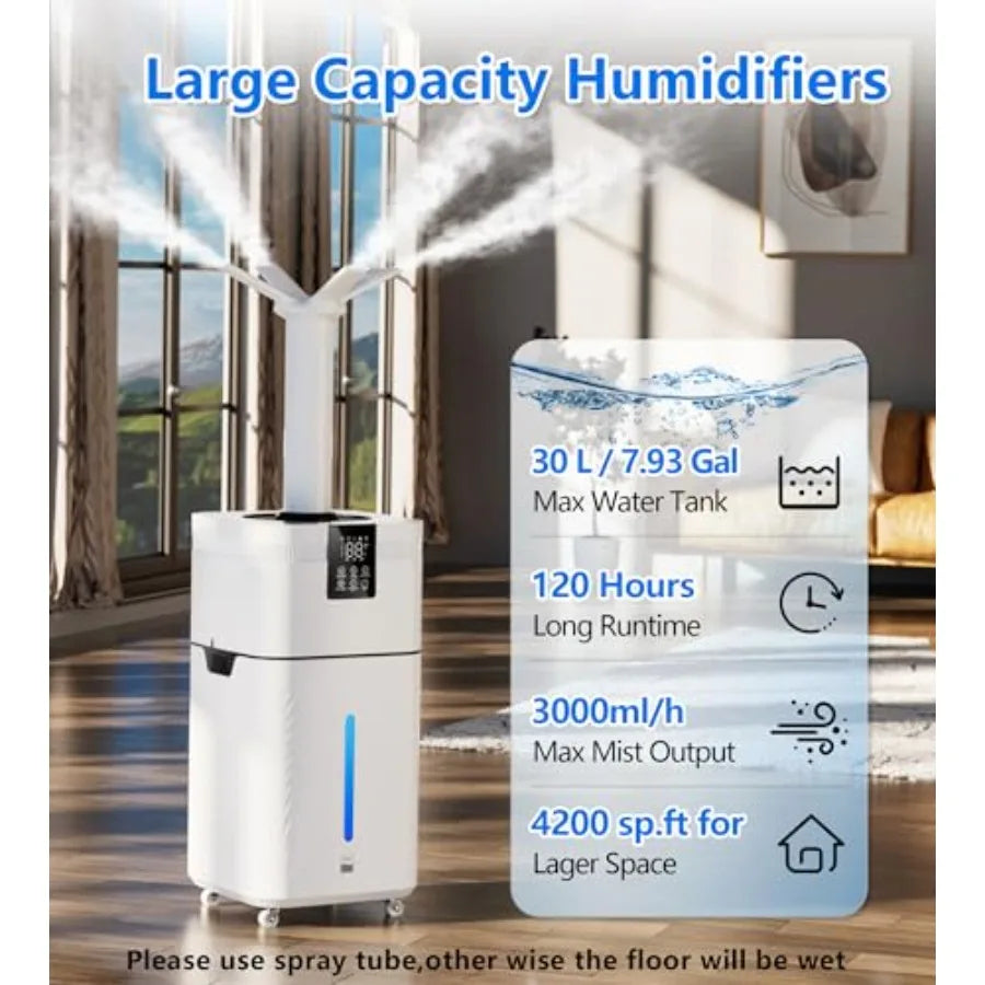 Commercial Series | Cool Mist Humidifier with 30L Capacity | Quiet Operation for Large Rooms up to 4200 sq ft 3