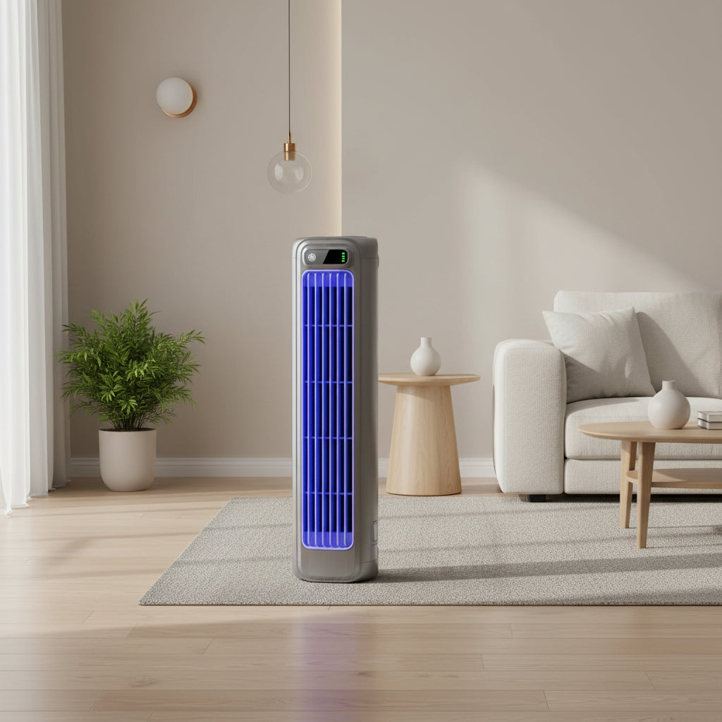 Compact Air Circulator | Tower Fan with 3 Speed Settings | Portable Cooling Solution for Small Spaces 0