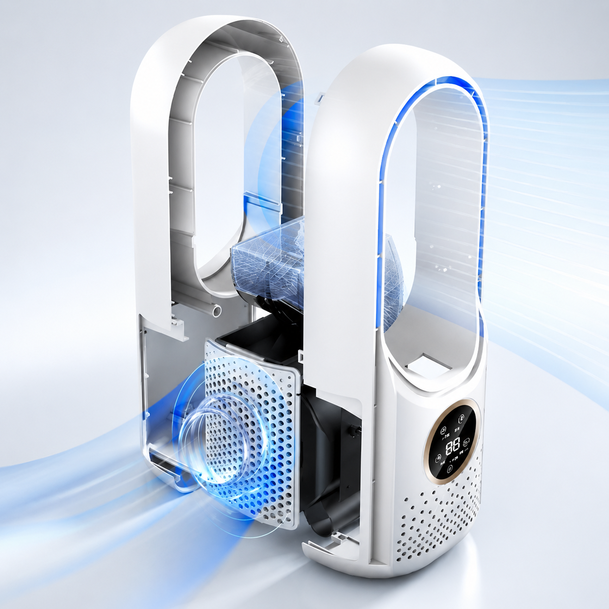 Compact Bladeless Cooling Fan | Quiet Portable Air Conditioner for Personal Comfort 3