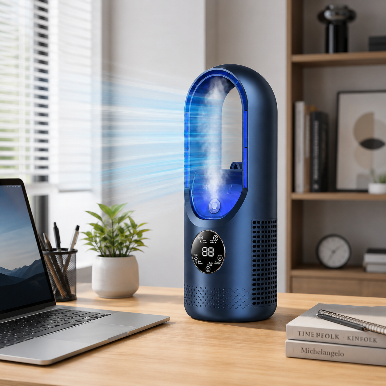 Compact Bladeless Cooling Fan | Quiet Portable Air Conditioner for Personal Comfort 5