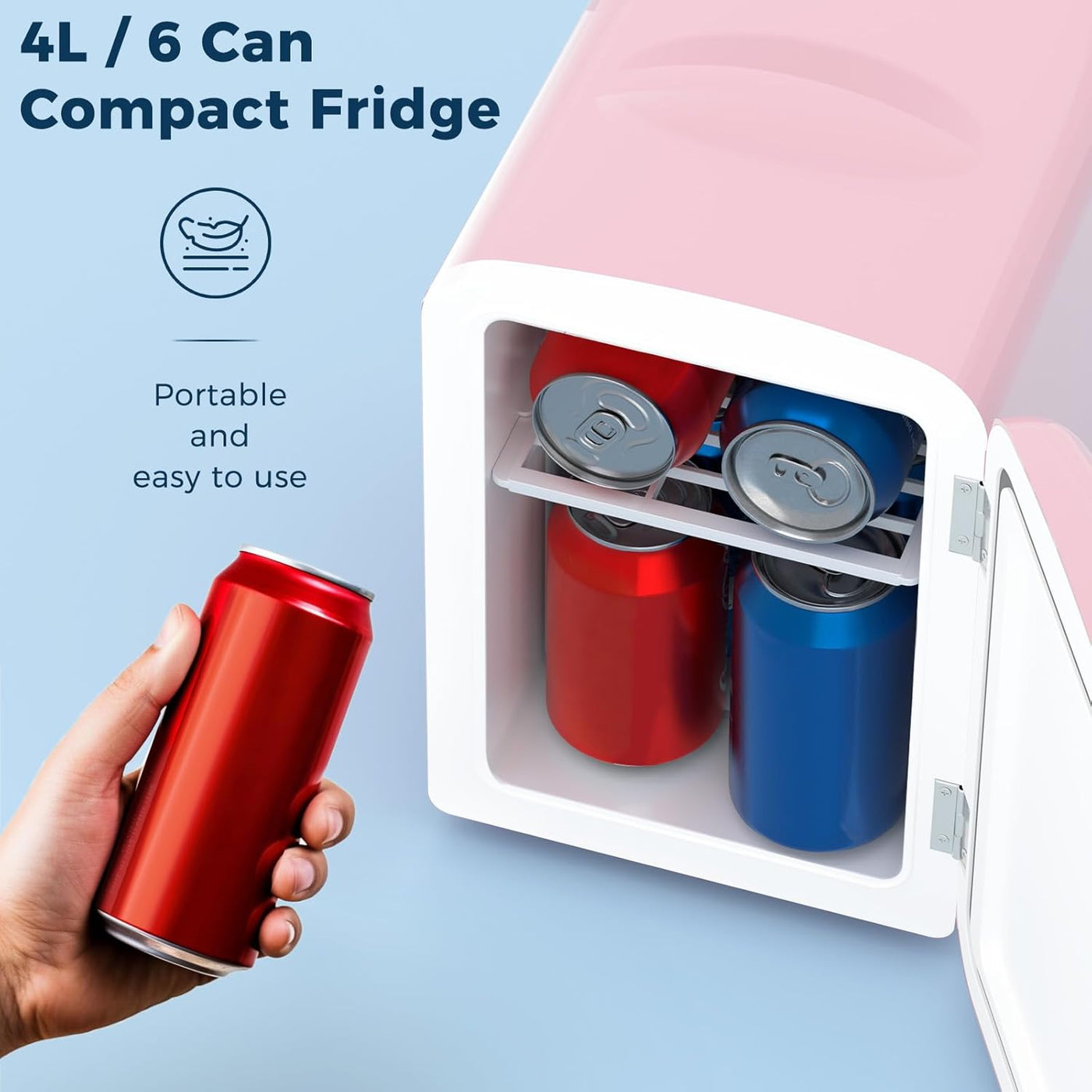 Compact Cooler | Mini Fridge with Cooling & Heating Functionality | Versatile Small Fridge for Skincare, Beverages & Snacks 1