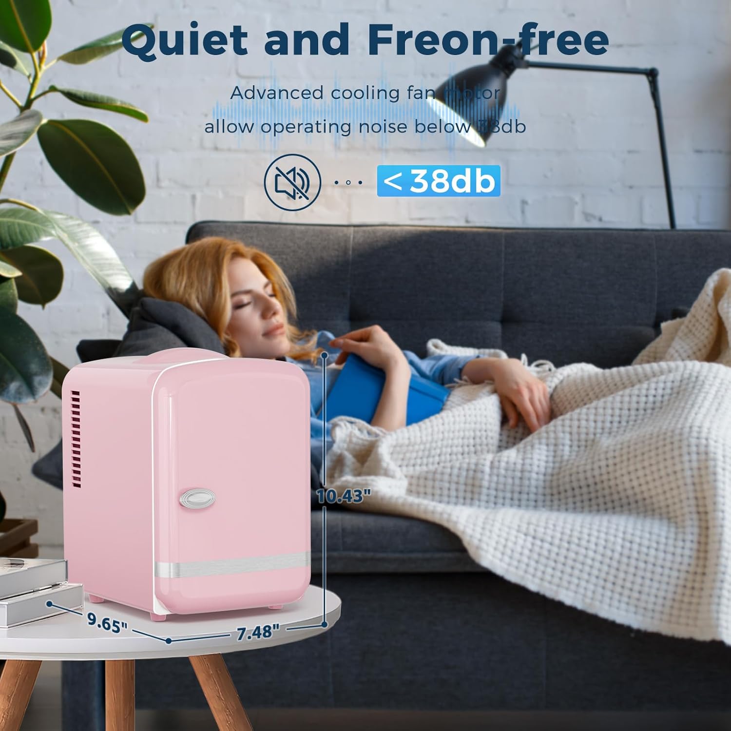 Compact Cooler | Mini Fridge with Cooling & Heating Functionality | Versatile Small Fridge for Skincare, Beverages & Snacks 5