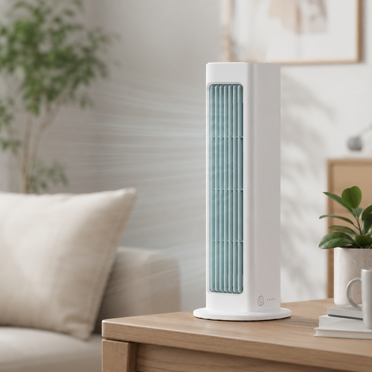 Compact Cooling Tower Fan with Oscillating Airflow for Efficient Comfort 2