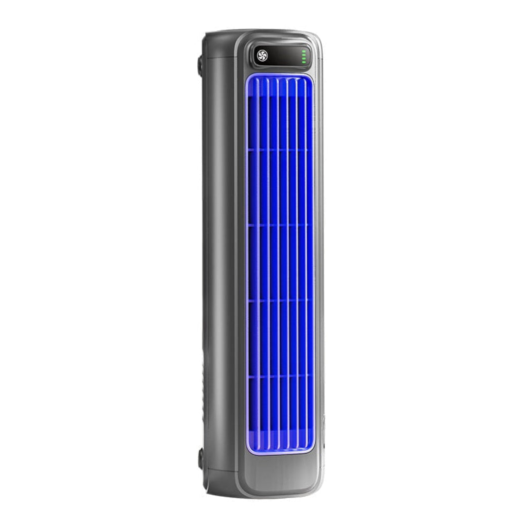 Compact Desk Fan | Portable Tower Fan with Three-Speed Settings | Rechargeable Design for Personal Cooling 0