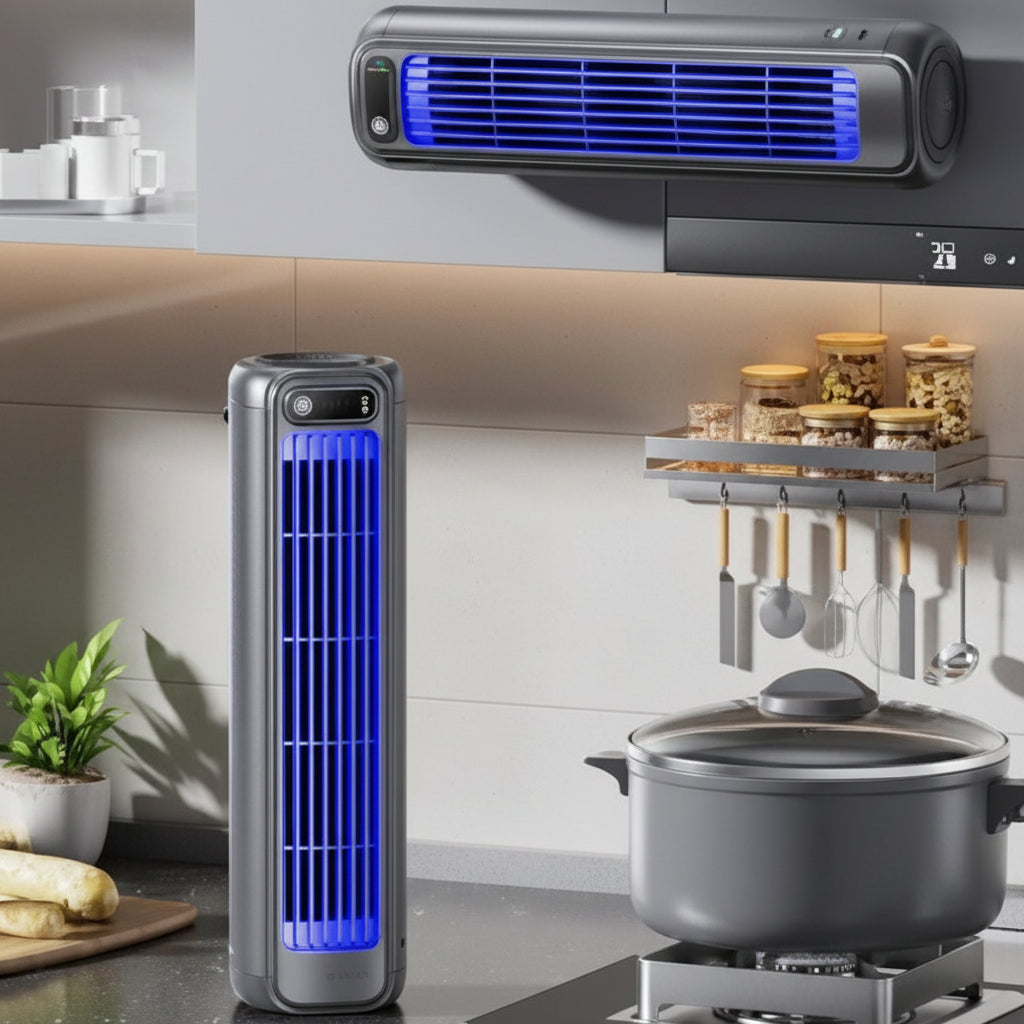 Compact Desk Fan | Portable Tower Fan with Three-Speed Settings | Rechargeable Design for Personal Cooling 3