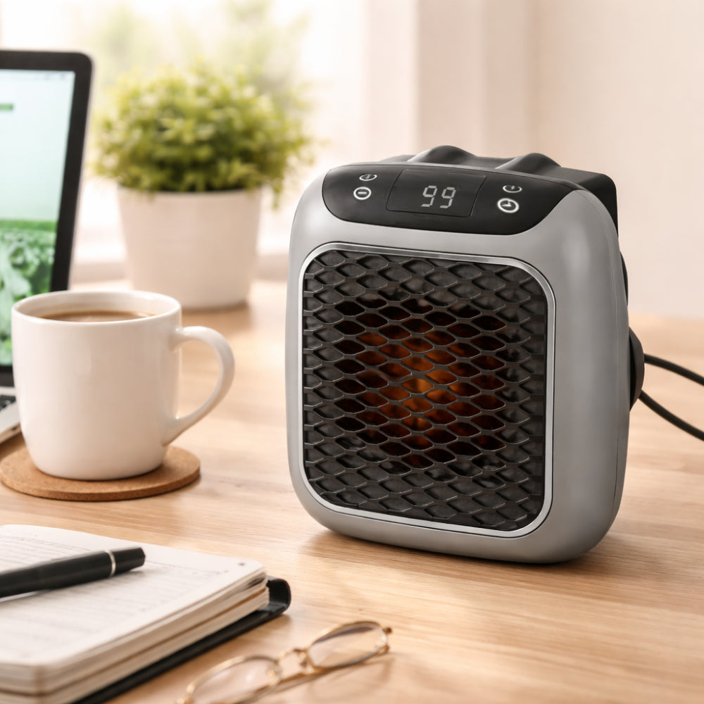 Compact Electric Heater | Portable Space Heater with Quick Heating | Ideal for Small Rooms and Travel