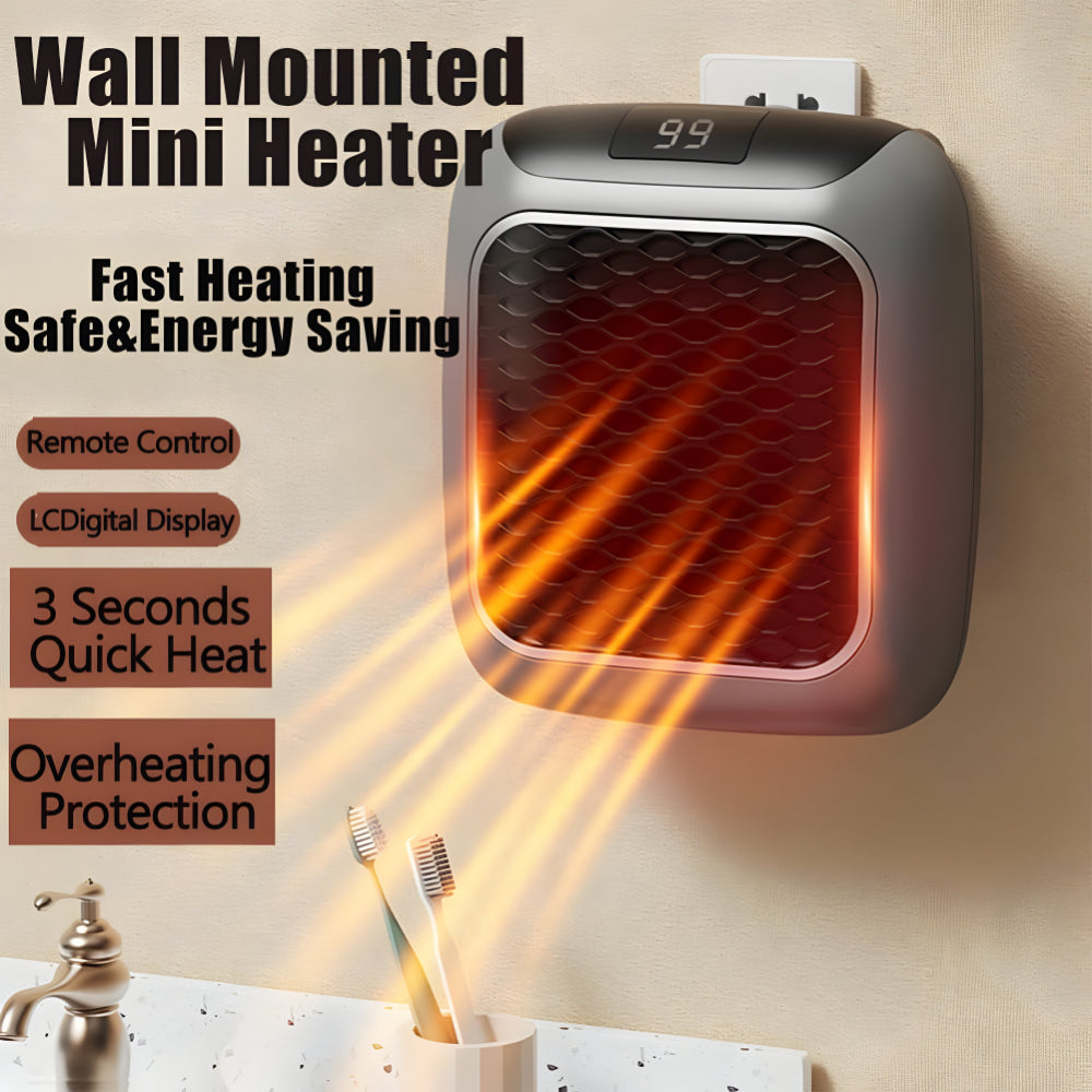 Compact Electric Heater | Portable Space Heater with Quick Heating | Ideal for Small Rooms and Travel 2