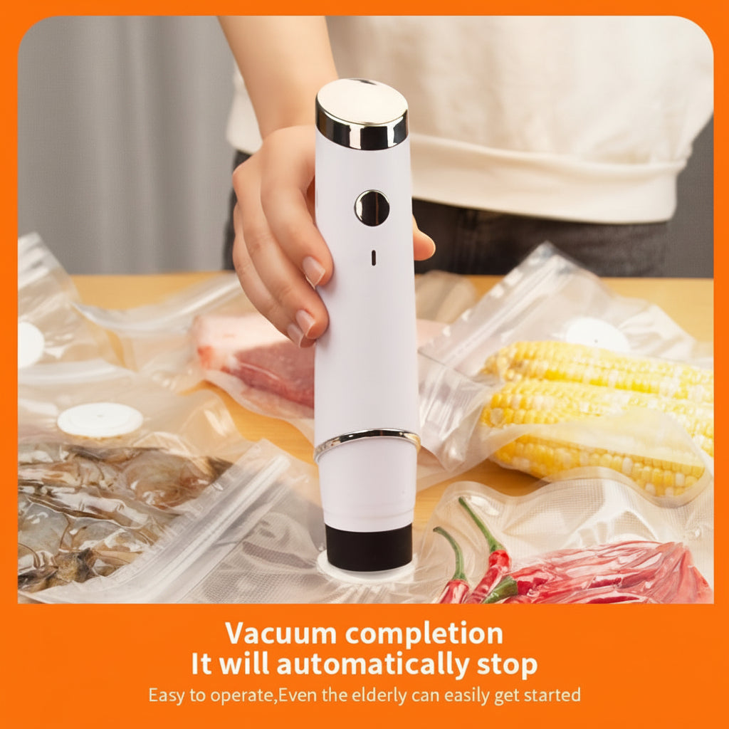 Compact Food Vacuum Sealer Machine with USB Rechargeable Battery | Efficient Food Preservation for Freshness and Reduced Waste 1
