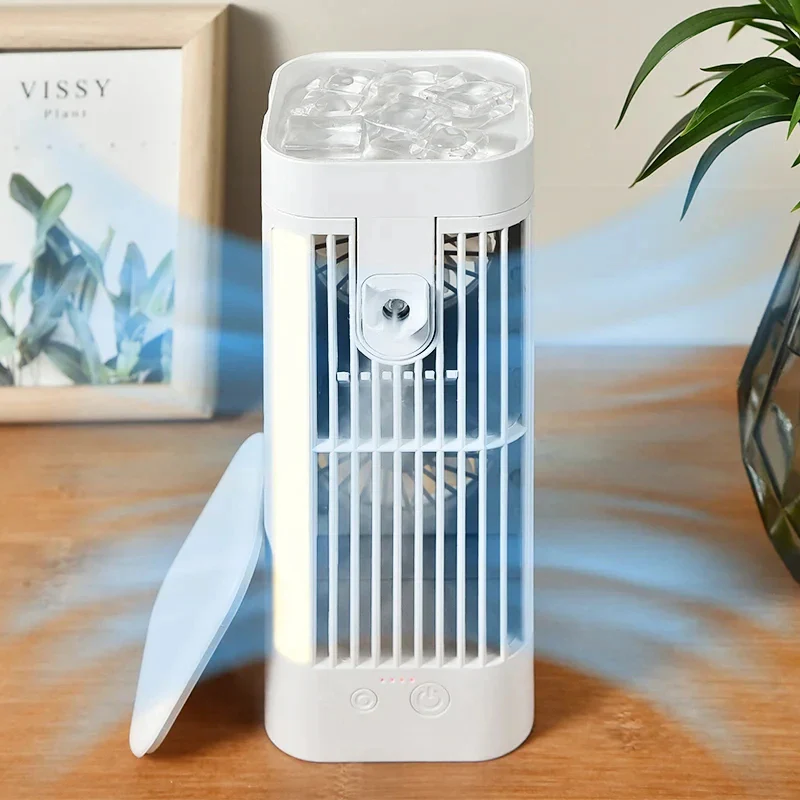 Compact Mini Desk Fan | USB Desk Fan with Ultrasonic Mist & Quiet Operation for Instant Cooling Relief 0