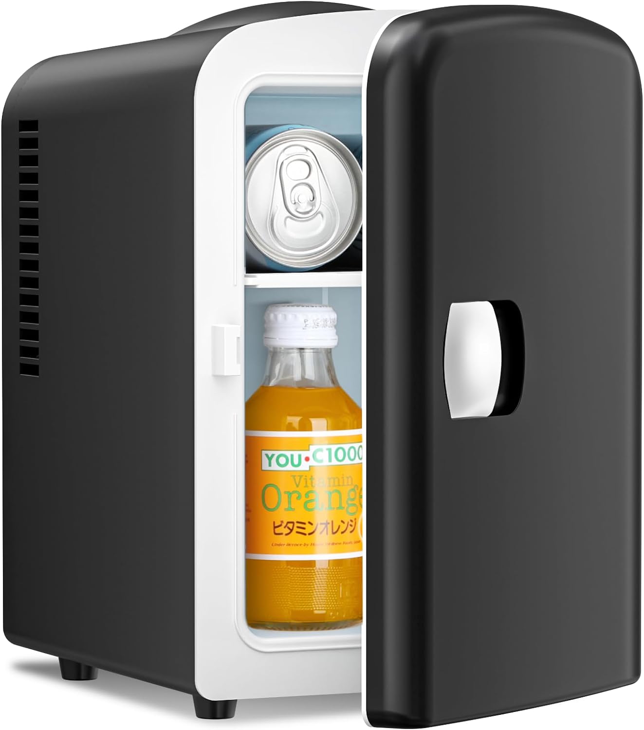 Compact Mini Fridge | 4L Small Fridge with Adjustable Shelves | Ideal Skincare & Beverage Storage for Bedroom Use 8