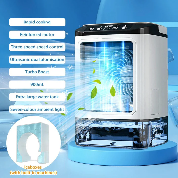 Compact Mini Portable Air Conditioner with Adjustable Fan Speed | Personal Cooling Solution for Desks and Small Spaces 4