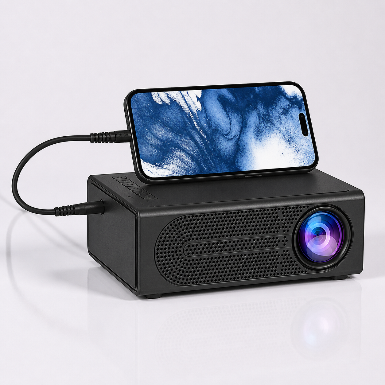Compact Mini Projector | 1080P Support for Movies & Gaming | Portable Design for Versatile Entertainment 3
