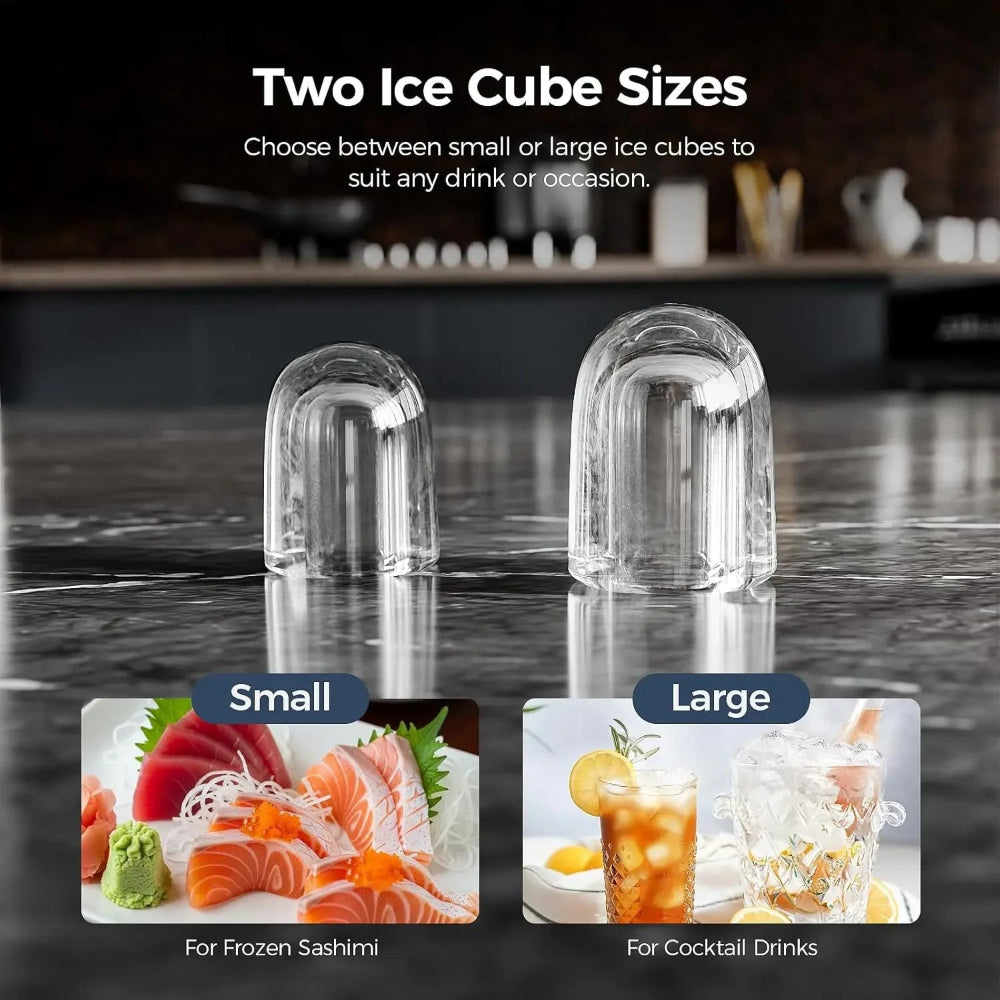 Compact Nugget Ice Maker Machine | Portable Countertop Design with Self-Cleaning Function | Quick Ice Production for Home and Offices 4