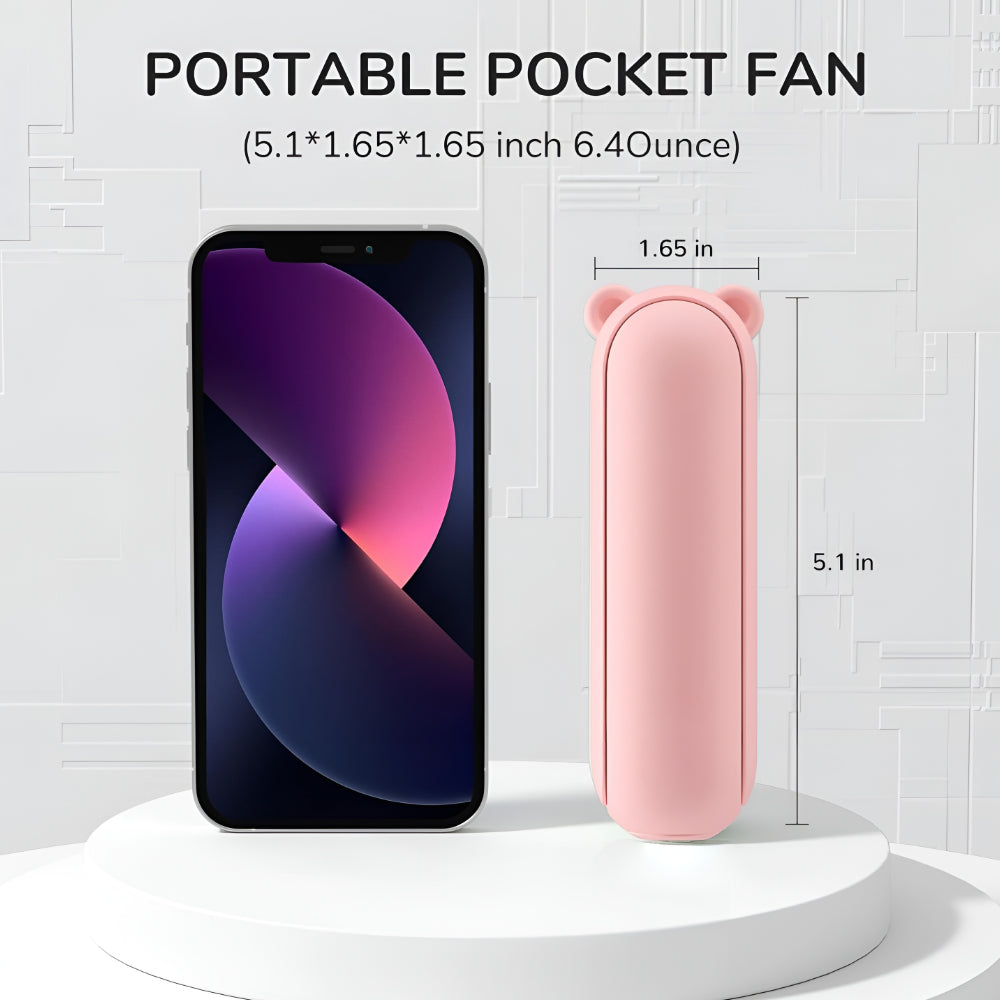 Compact Pocket Fan | USB Rechargeable Handheld Cooling Fan with Power Bank Functionality 7