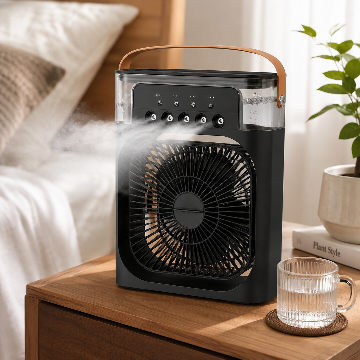 Compact Portable AC Unit with Evaporative Cooling & Remote Control for Personal Comfort