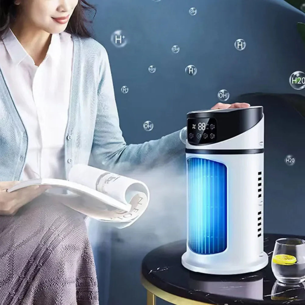 Compact Portable Air Conditioner Fan with 6-Speed Control | Versatile Cooling & Humidifying for Personal Comfort 2
