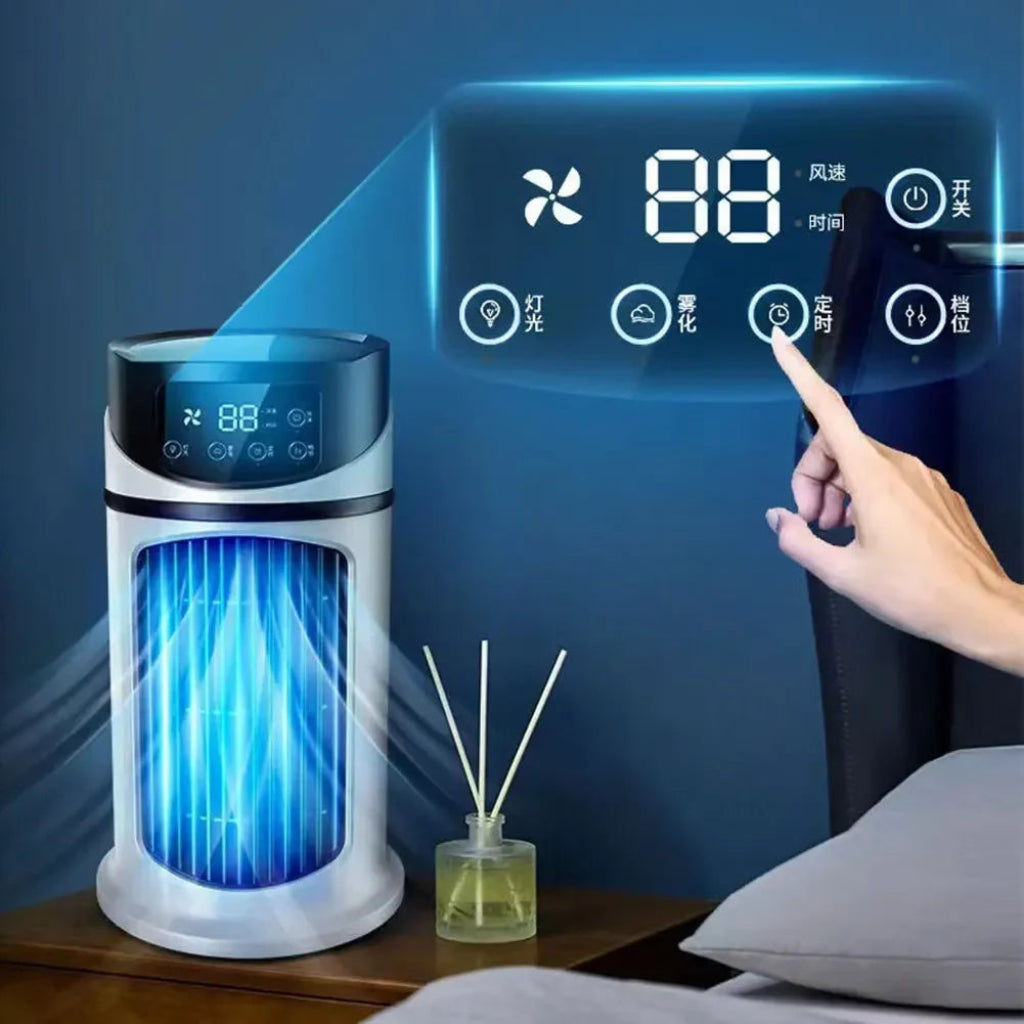 Compact Portable Air Conditioner Fan with 6-Speed Control | Versatile Cooling & Humidifying for Personal Comfort 3
