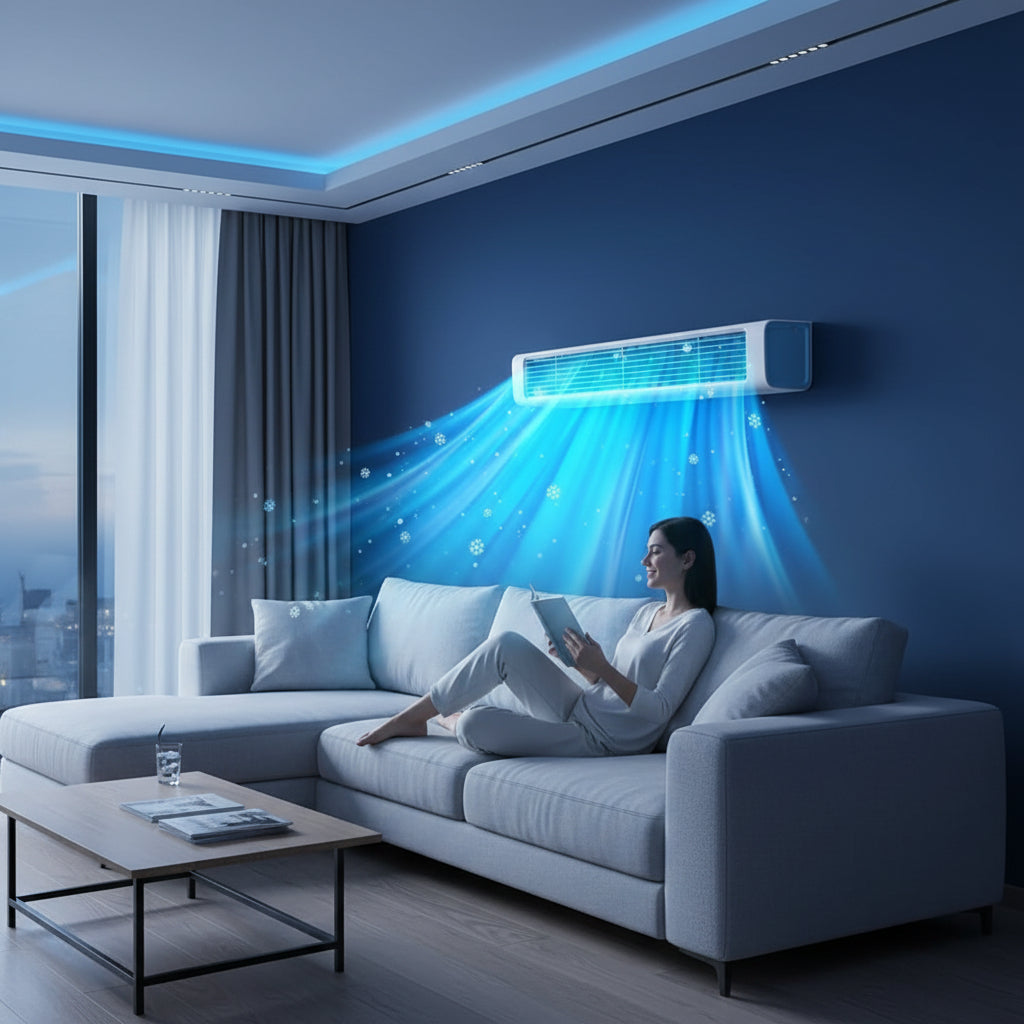 Compact Portable Air Conditioner Fan with Remote Control & Oscillation | Versatile Cooling for Home and Office_00
