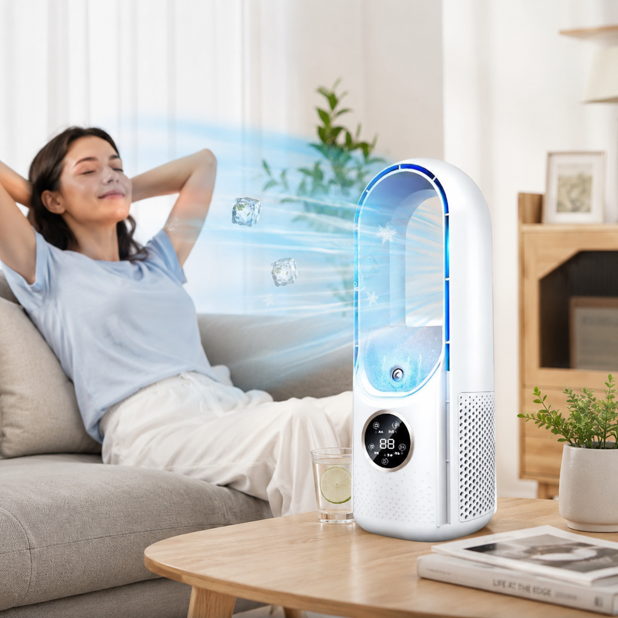 Compact Portable Air Conditioner | Bladeless Mini AC Unit for Quiet Cooling in Small Spaces