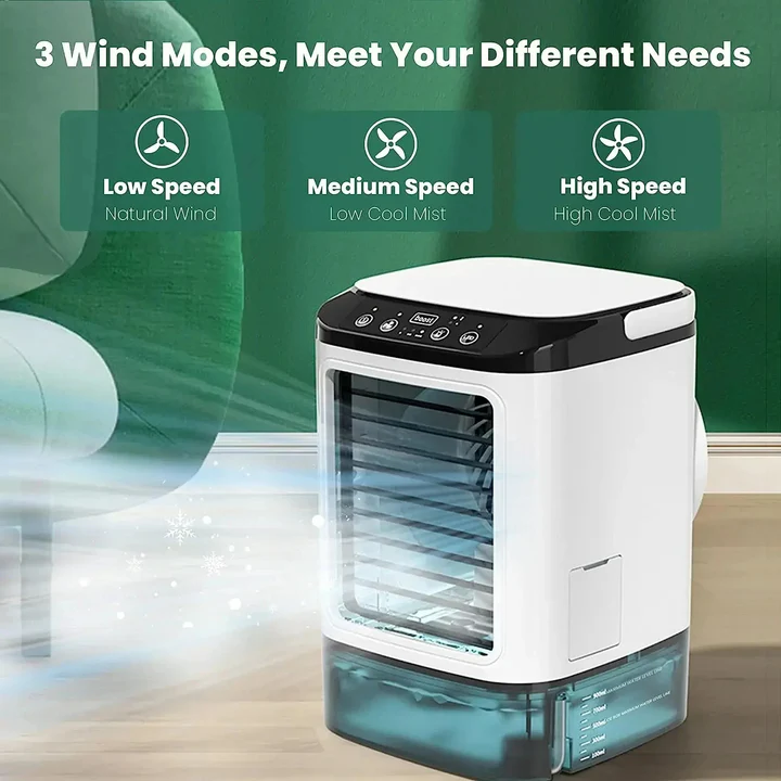 Compact Portable Air Conditioner | Efficient Cooling with 3 Fan Speeds | Lightweight Design for Small Spaces 2