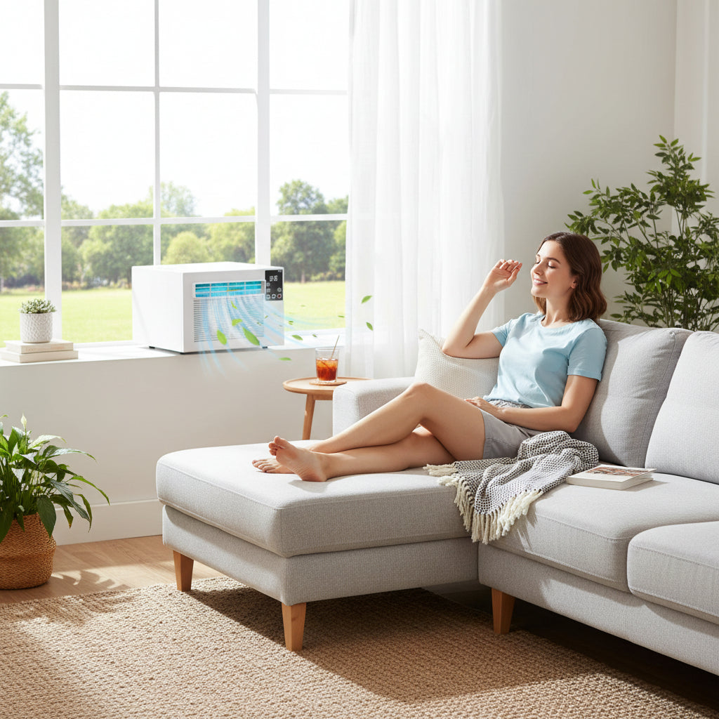 Compact Portable Air Conditioner with Quiet Cooling & Dehumidifier for Comfortable Indoor Spaces 0