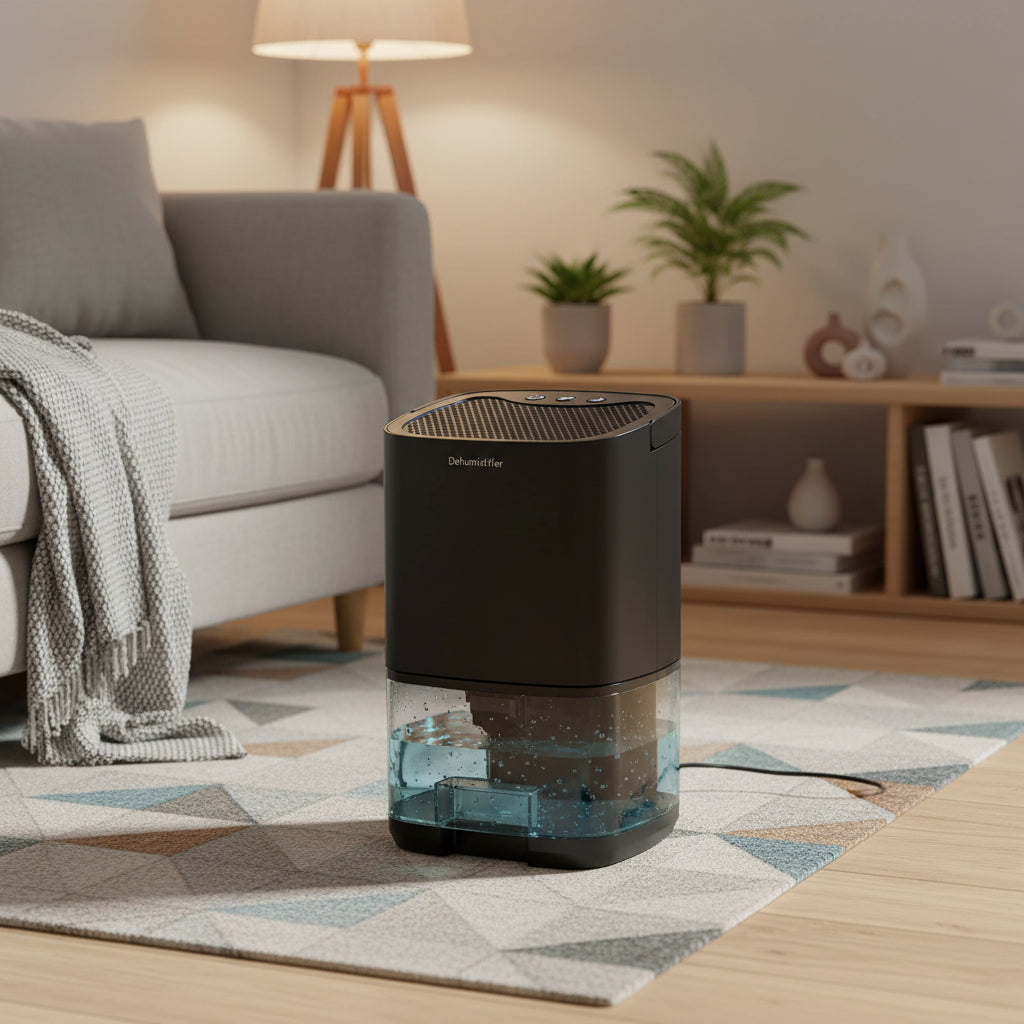 Compact Portable Dehumidifier with Quiet Operation for Comfortable Living 2