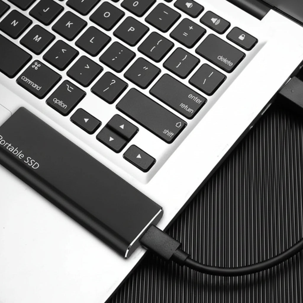 Compact Portable SSD Storage Device with 4TB Capacity & USB-C Connectivity