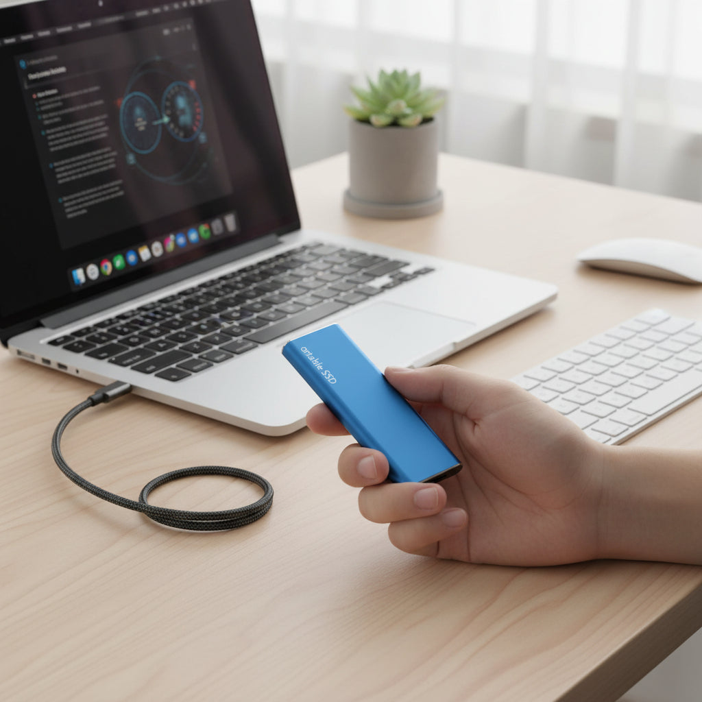 Compact Portable SSD Storage Device with 4TB Capacity & USB-C Connectivity 2