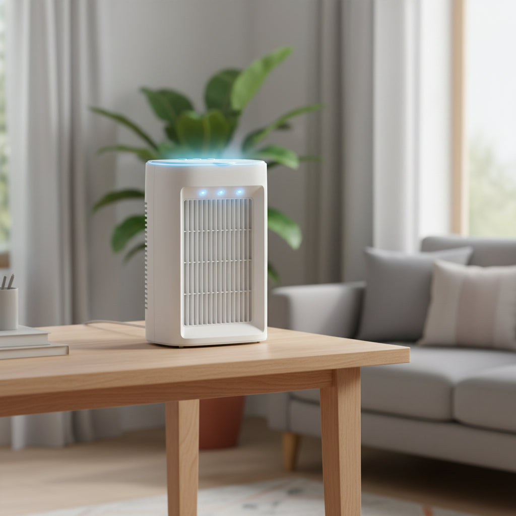 Compact USB Air Cooler | 3-Speed Humidifier Fan with 200ml Water Tank for Personal Comfort