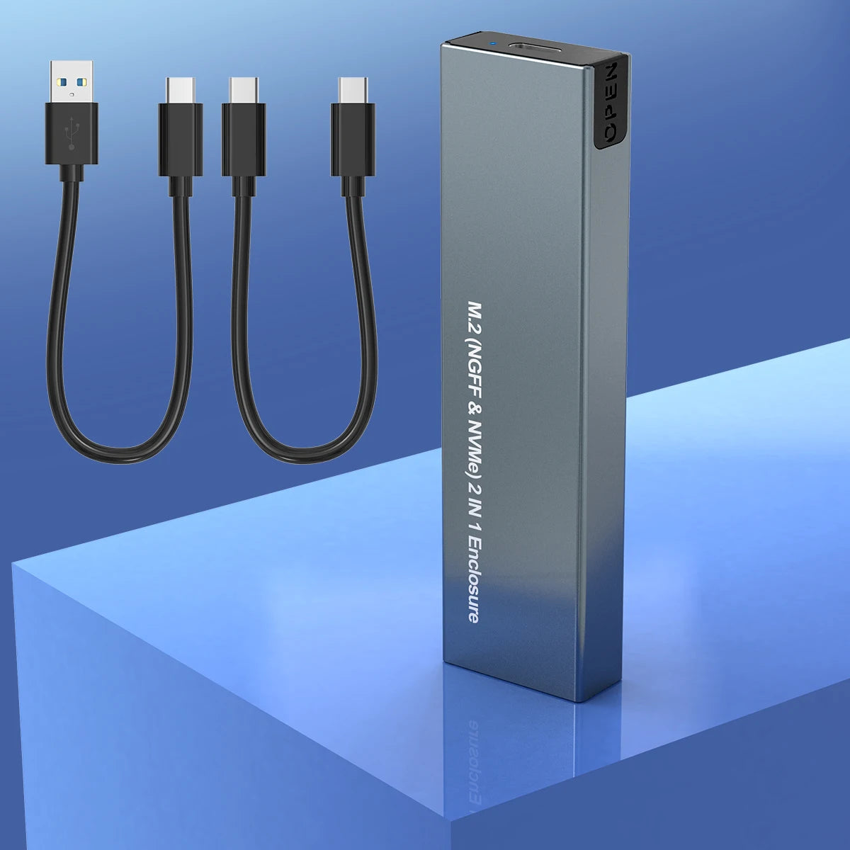 Compact USB C | SSD Drive Enclosure with 10Gbps Transfer Speed | Portable Solid State Drive Enclosure for Fast Storage 0